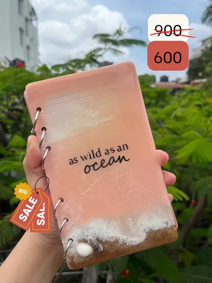 The "As Wild as an Ocean" diary is another one of my ocean-themed designs available in the moving out sale. Don't miss out.