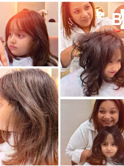 A collage celebrating Children's Day with some of our adorable little clients. We love making them look and feel special.