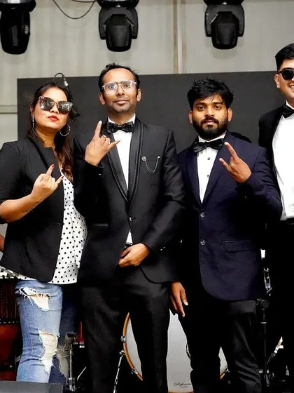 Another shot of the band, ready to rock the stage for World Music Day at Forum South Bengaluru.