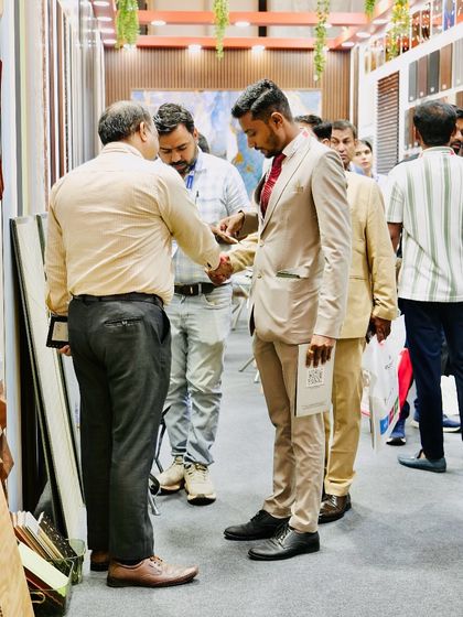 A warm handshake with a new business connection. Events like MATECIA are all about building relationships.