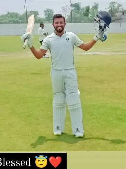 Avneesh Sudha celebrating his monumental innings on the field. Moments like these are what every young cricketer at our academy dreams of achieving.