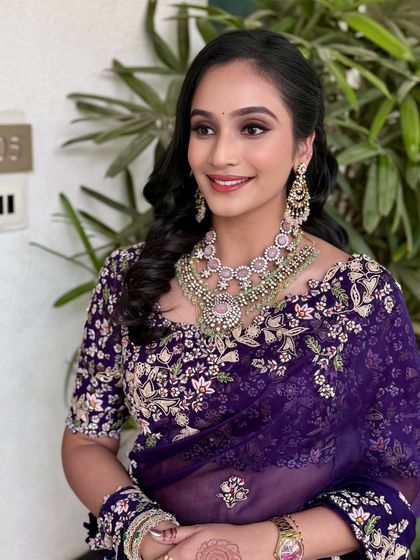 A classic portrait pose, exuding grace and modern glamour.