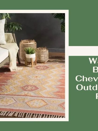 This outdoor rug features a warm, earthy color palette and a chevron pattern with fringe details. It adds a bohemian and cozy feel to any patio or deck, making the space feel more like an extension of your living room.