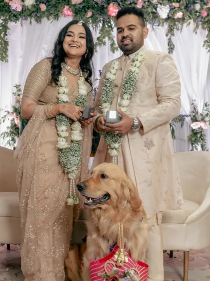 When your family includes a furry best friend, they are part of the story. Capturing this beautiful couple with their beloved dog was a moment of pure, wholesome love.