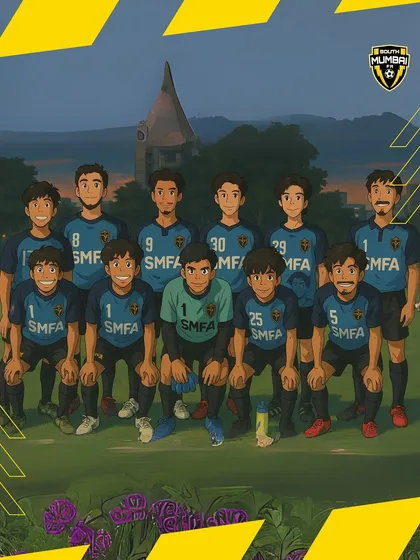 An artistic vision of our men's team. This Ghibli-inspired artwork captures the brotherhood and shared dream of our players, who started on sand and now aim for the spotlight.