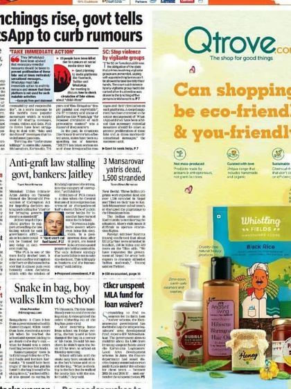 Another shot of our feature in the newspaper. It was a great milestone for our small brand.