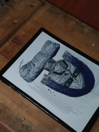 Another angle of my experimental pen art. It's a fun way to explore a different side of my creativity.