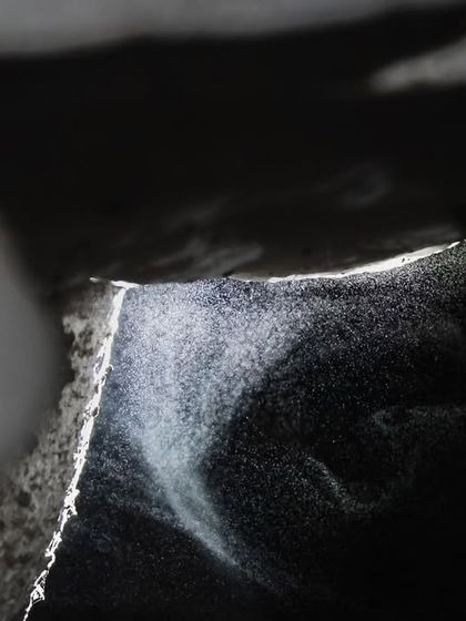 Millions of microscopic spores being released from a giant mushroom, a process essential for creating new life in the fungal kingdom.