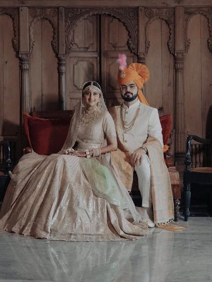 A grand, regal portrait against a backdrop of ornate wood paneling. This image has a timeless, royal quality, showcasing my ability to create stunning, formal portraits that still feel authentic.
