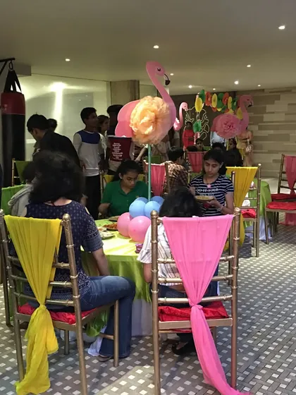 Another shot of guests enjoying the food and the vibrant party atmosphere. My goal is to make your event memorable and completely hassle-free for you as the host.