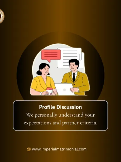 Step 2: Profile Discussion. We personally connect with you to understand your expectations, lifestyle, and detailed partner criteria. This conversation is the foundation of our search.