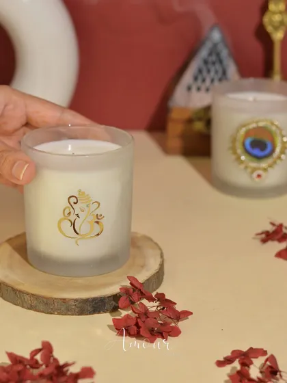 A closer look at the Shri Ganesha candle from my Spiritual Collection. It's a simple and elegant way to invite good fortune into your home.