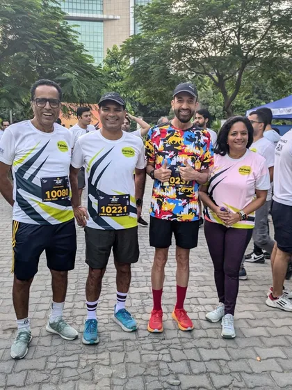 Runners from different groups mingling after the race. Our events are a great place to network and meet fellow fitness enthusiasts.
