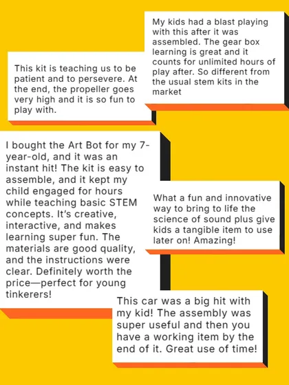 Don't just take our word for it. We are so grateful for the feedback we receive from parents who see their kids light up with our kits. These stories, from building patience to hours of screen-free play, are why we do what we do.