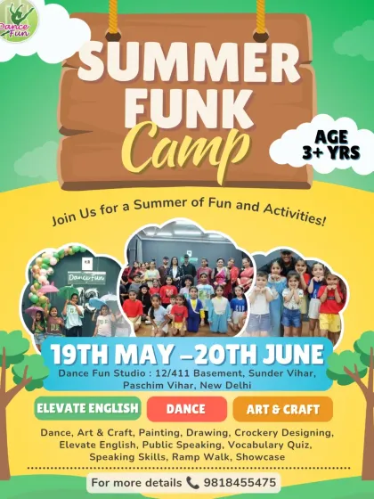 Our Summer Funk Camp is more than just dance. We offer a full range of activities including art, craft, and public speaking to help kids grow, build confidence, and have an unforgettable summer.