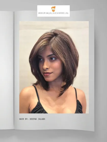 A closer look at a modern, layered haircut that adds volume and movement, creating a fresh and stylish look.