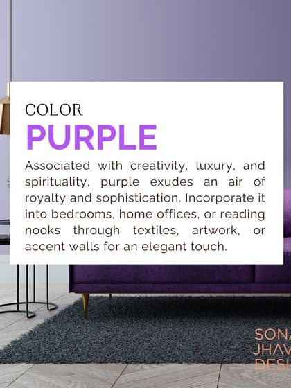 Associated with creativity and luxury, purple can add an air of royalty and sophistication. I recommend using it in reading nooks or as an accent wall for an elegant touch.