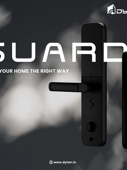 Guard your home the right way. This image shows the strong and imposing design of our smart lock, your first line of defense against intruders.