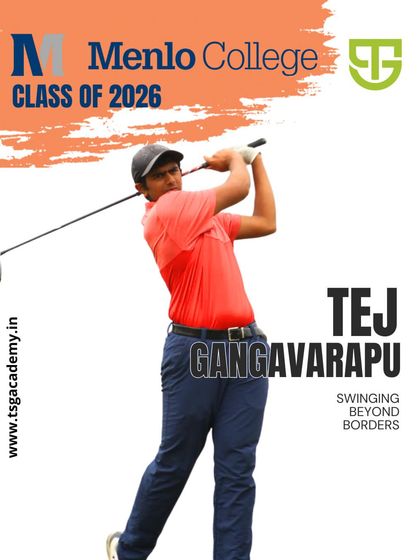 Another one of our athletes swinging beyond borders. Tej Gangavarapu is headed to Menlo College, Class of 2026. We are proud to have been a part of his journey.