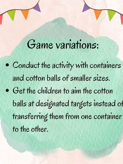 This graphic explains a sensory game using straws to transfer cotton balls. This activity improves hand-eye coordination and fine motor skills while teaching patience and collaboration.