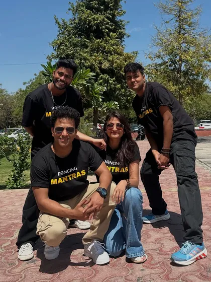 Just my VibeTribe and me, soaking up the sun after a great session. This is the team that brings the energy and works behind the scenes to make your sangeet choreography a massive success.