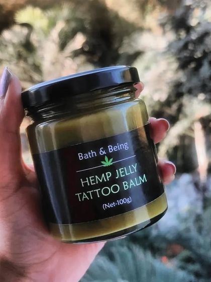 I've upgraded our Hemp Jelly Tattoo Balm with Sal Butter, which comes from Sal Tree seeds in India. This dark green butter is amazing for preventing dryness and soothing itchy skin.