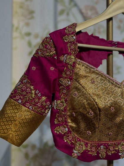 Chaithu Gowda - Custom Designer Ethnic Wear Custom Embroidered Blouses photo 93