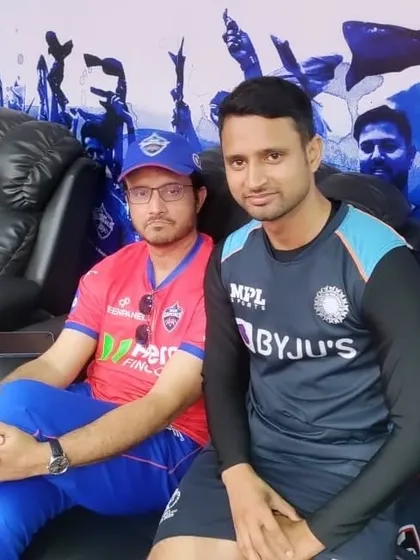 Our coach and player with Sourav Ganguly, gaining invaluable insights from one of cricket's greatest minds.