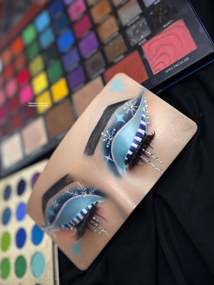 Another angle of the winter eye art, showing the detail and precision that goes into my practice work. This is how I hone my skills.