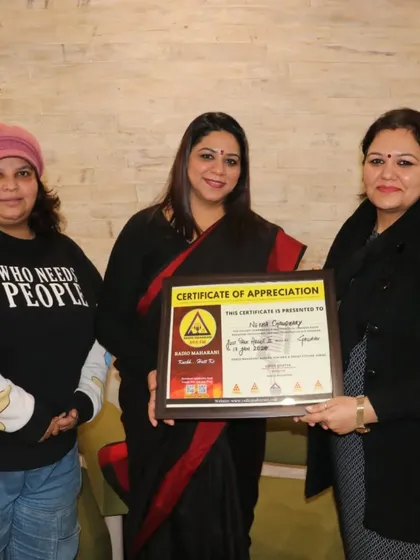 Receiving a certificate of appreciation from the team at Radio Maharani. It was a pleasure to share my insights and I was touched by their warm hospitality.