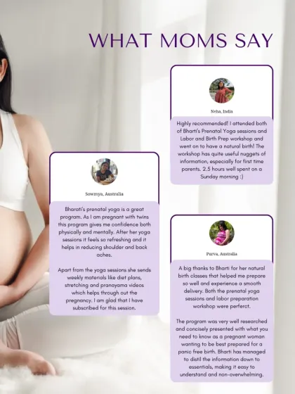 Nothing makes me happier than hearing from moms who felt calm and empowered during their birth. Here is what a few of them have shared about their experience with my prenatal yoga and birth preparation workshops.