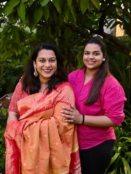 With the lovely Kavita Koparkar during the same shoot. It was a fantastic collaboration with so many talented women.