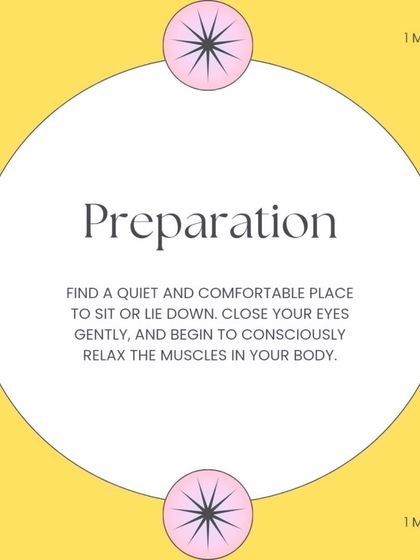The first step to meditation is preparation. Find a quiet, comfortable place, close your eyes, and consciously begin to relax the muscles in your body.