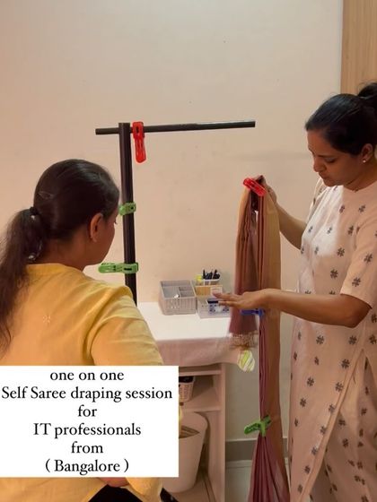 Shikha Agarwal - Personal Saree Draping Classes My Bangalore Studio Sessions photo 26
