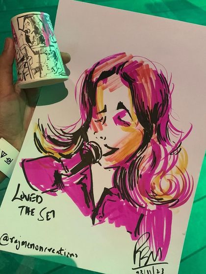 One of my most treasured gifts from a fan. A beautiful sketch capturing me in my element. I'm so grateful for this love.