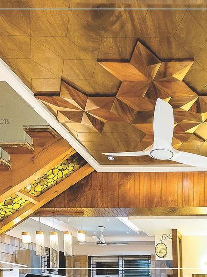 A duplicate image of the geometric wooden star ceiling, a testament to intricate craftsmanship.