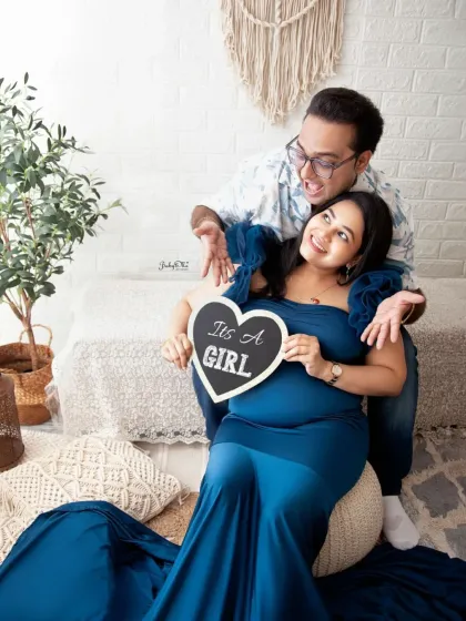 The pure joy and excitement of expecting a baby girl. I love capturing these expressive, happy moments between couples during their maternity session.