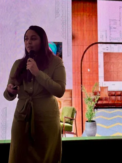 Our co-founder, Priyanka, presenting one of our hospitality projects at Designuru 4.0. We value opportunities to share our design process and insights with the wider architecture and design community.