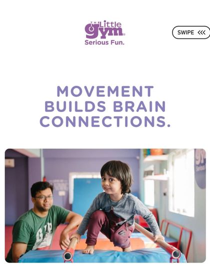 Every hop, roll, and tumble helps build brain connections. This young boy, concentrating on the parallel bars, is strengthening neural pathways that are essential for focus, problem-solving, and learning.