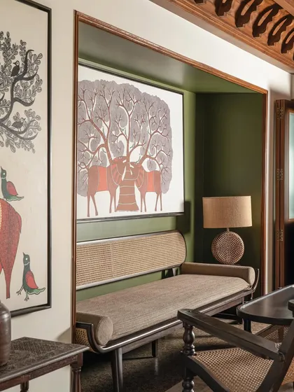 Another angle of the master lounge, showing the comfortable, modern seating.