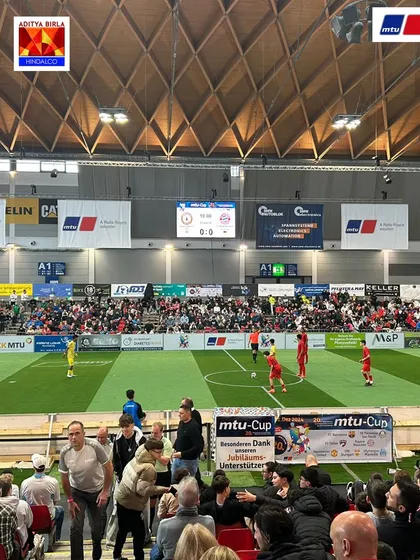 The view from the stands at the MTU Cup. An incredible atmosphere with thousands of spectators watching the best U15 teams in the world compete.