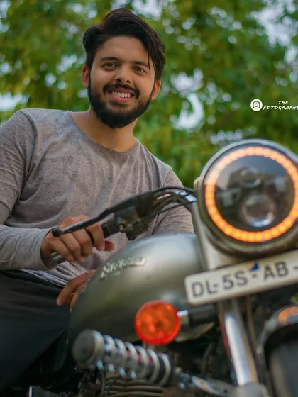 A smiling, happy shot from the biker series. Capturing genuine expressions is key to creating relatable and engaging photos.