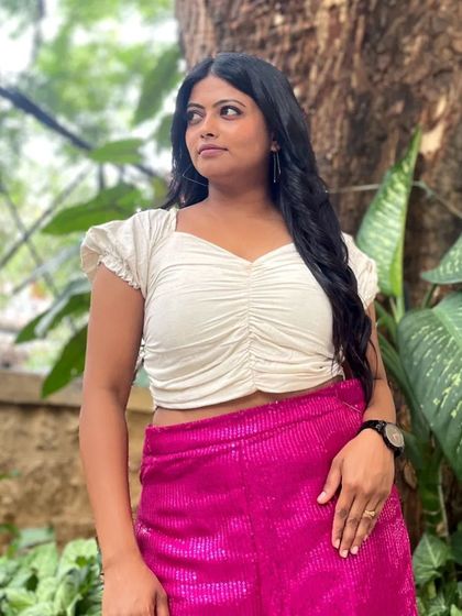 Another shot of this stylish fusion outfit. I love creating pieces that reflect my clients' personalities.