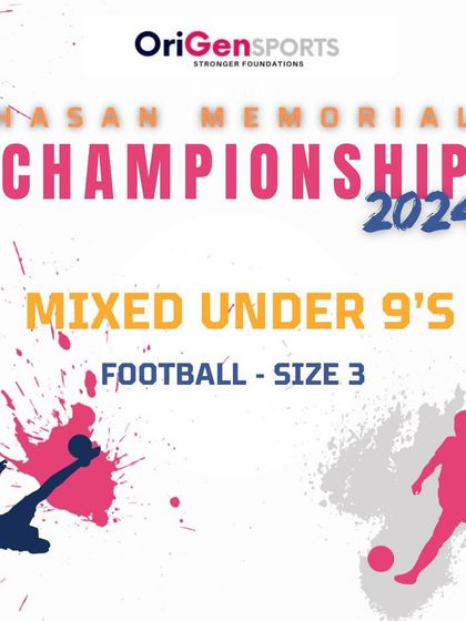 An informational graphic specifying the ball size for the Mixed Under 9's category.