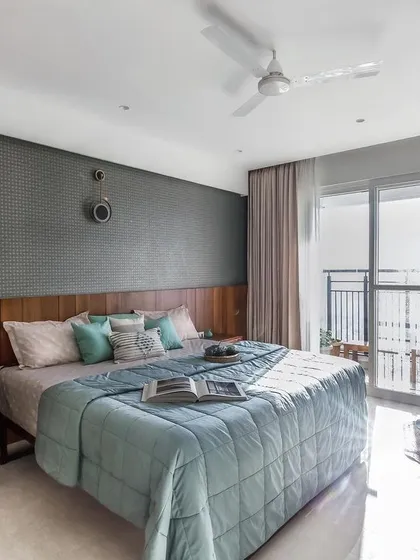 The final bedroom space, filled with natural light and featuring the exact material and color choices planned in the conceptual phase.