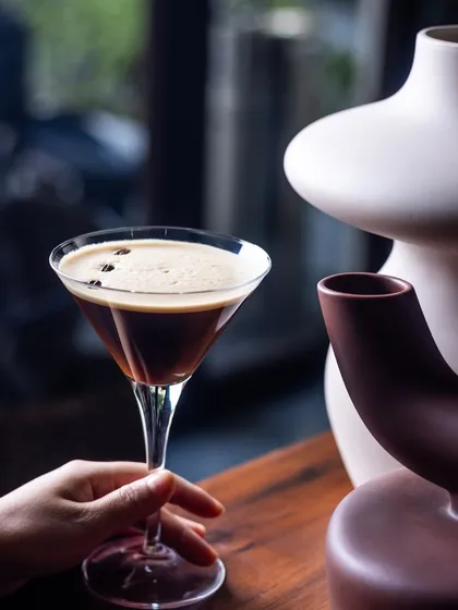 A classic: The Innocent Beans Martini. It's my take on the espresso martini, perfect for coffee lovers.