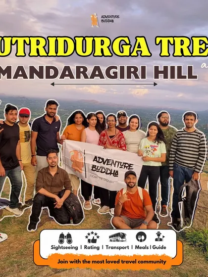 A promotional graphic for our Huthridurga and Mandaragiri one-day trek.