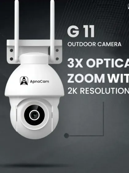 The G11 Outdoor Camera is built to perform. With 3x optical zoom and crisp 2K resolution, you can capture details from a distance, making it ideal for monitoring entry points, driveways, and large outdoor spaces.