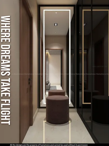 Where dreams take flight, a kids' bedroom wonderland. This design features a full-length backlit mirror and smoked glass wardrobes, creating a space that is both functional and magical.