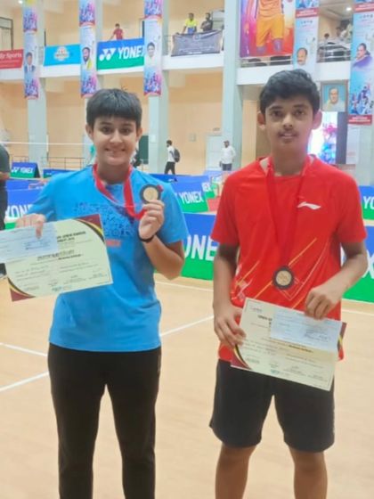**Podium Finish at All India Ranking Tournament.** Another bronze medal for the formidable mixed doubles pair of Swayamduti Ghosh and Joel Rana, proving their consistency at high-level national tournaments.